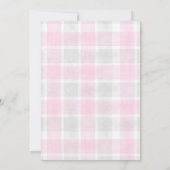 Invitation 009 Fuchsia 020 Fog Sun Plaid Stork Baby Shower (Dos)