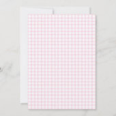 Invitation 009 Fuchsia Colombe Botanique Croisé Gingham Baptê (Dos)