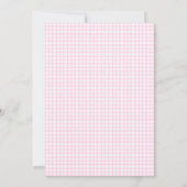 Invitation 009 Fuchsia Gingham Baie Douce Fête de Bébé Ferme (Dos)