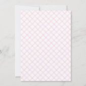 Invitation 009 Fuchsia Parapluie Moderne Gingham Baby Sprinkl (Dos)