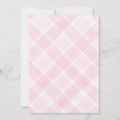 Invitation 009 Fuchsia Watercolor Gingham Birds Baby Shower (Dos)