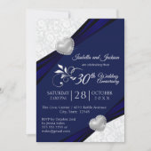 Invitation 00e anniversaire de coeur Conception - Marine et B (Devant)