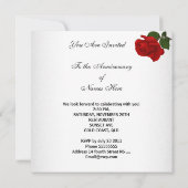 Invitation 00e anniversaire Fleurs de rose blanche (Dos)