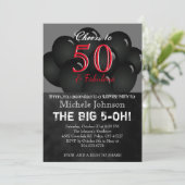 Invitation 00e fête d'anniversaire du ballon noir (Debout devant)