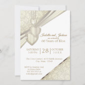 Invitation 00ème Design Anniversaire Vintage Cream (Devant)