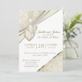 Invitation 00ème Design Anniversaire Vintage Cream (Debout devant)