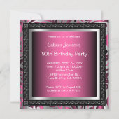 Invitation 00th Métallique de l'anniversaire | de surprise et (Dos)