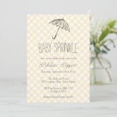 Invitation 010 Parapluie Moderne Gingham Baby Sprinkle (Debout devant)