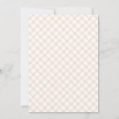 Invitation 014 Cappuccino Marron Gingham Bébé Sprinkle Parapl (Dos)