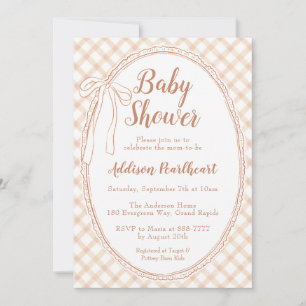 Invitation 014 Latte Tan Objets de Famille Dentelle Vichy Bab