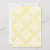 Invitation 015 Citron Aquarelle Gingham Oiseaux Baby Shower (Dos)