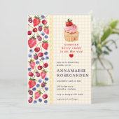 Invitation 016 Baby Shower Cupcake thème patch de baies de so (Debout devant)