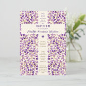 Invitation 016 Marigold Vitrail Jardin Gingham Baptême (Debout devant)