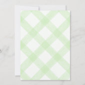 Invitation 017 Moss Green Teddy Bear Gingham Baby Shower (Dos)
