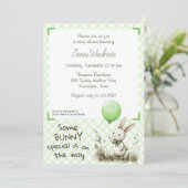 Invitation 017 Vert de mousse • Baby Shower spécial pour un(e (Debout devant)