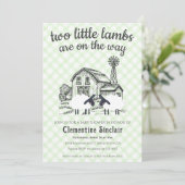 Invitation 017 Vert de mousse Ferme des petits agneaux Plaid (Debout devant)