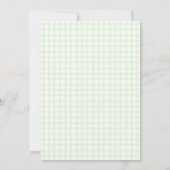 Invitation 017 Vert mousse Écureuil Gingham Naissance (Dos)