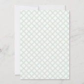 Invitation 019 Vert forêt Parapluie Gingham Bébé Sprinkle (Dos)