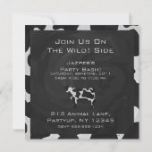 Invitation 01 de 12Vache Monogramme noir et blanc (Dos)