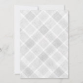 Invitation 020 Brouillard Gris Gingham Oiseaux Baby Shower (Dos)