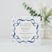 Invitation 02 Mariage Bleu Bleu Royal brillant (Debout devant)
