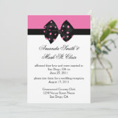 Invitation 03 Points noirs rose réception après mariage en (Debout devant)