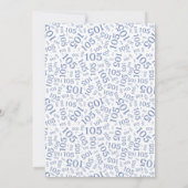 Invitation 05e anniversaire Motif de réception bleu/blanc (Dos)