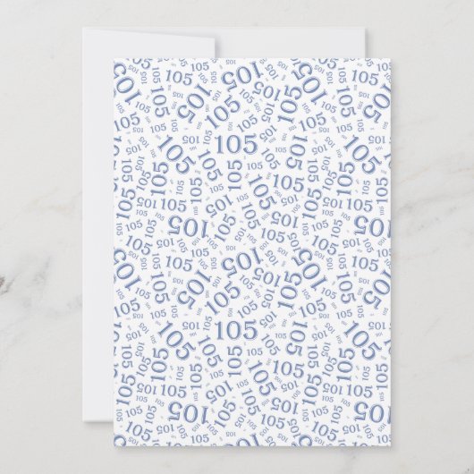 Invitation 05e anniversaire Motif de réception bleu/blanc (Dos)