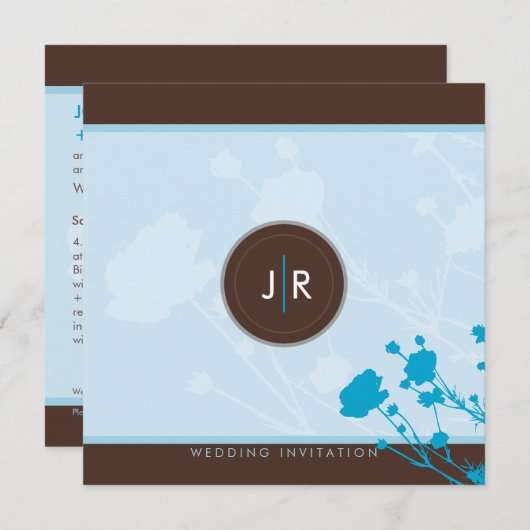 Invitation 098 Sara :: LE MARIAGE INVITE les fleurs des champ (Devant / Derrière)