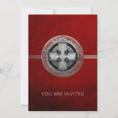 Invitation [100] Ancienne Croix de noeud d'argent sacré celti (Devant)