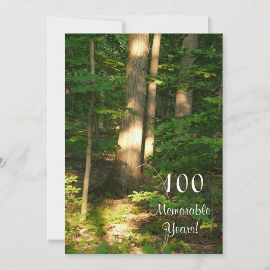 Invitation 100 ans mémorables/fête d'anniversaire-Homme (Devant)