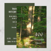 Invitation 100 ans mémorables/fête d'anniversaire-Homme (Devant / Derrière)