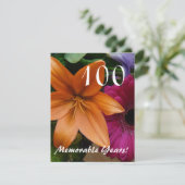 Invitation 100 ans mémorables ! - Fête d'anniversaire/Lily or (Debout devant)