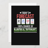 Invitation 100% Chance Of Mahjong Game Mahjong Player Games (Devant / Derrière)