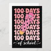 Invitation 100 days of school celebration (Devant / Derrière)
