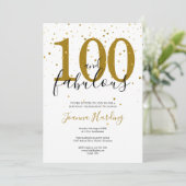 Invitation 100 et fabuleux Elegant Gold et Black Anniversaire (Debout devant)