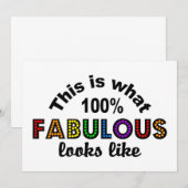 Invitation 100% FABULEUSE invitation, personnaliser (Devant / Derrière)