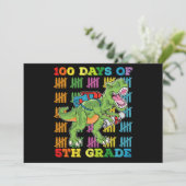 Invitation 100 Jours De 5E Année T Rex Dinosaur School (Debout devant)