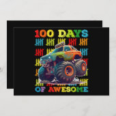 Invitation 100 Jours De Camion Monster Magnifique 100e Jour É (Devant / Derrière)