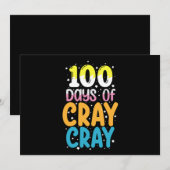 Invitation 100 Jours de Cray Cray 100e Jour de l'enseignant s (Devant / Derrière)