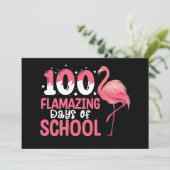 Invitation 100 Jours de flamazing de Flamant rose scolaire En (Debout devant)