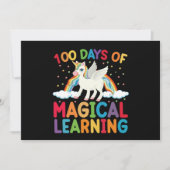 Invitation 100 Jours De Magical Learning School Unicorn Girls (Devant)