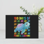 Invitation 100 Jours De Magical Learning Turtle School (Debout devant)