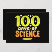 Invitation 100 Jours de sciences 100e Jour de l'enseignant sc (Devant / Derrière)