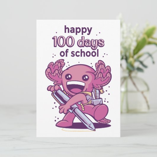 Invitation 100 jours d'école (Debout devant)