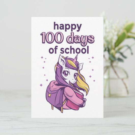 Invitation 100 jours d'école (Debout devant)