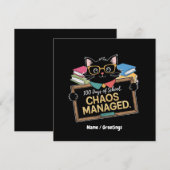 Invitation 100 Jours d'école Comment ce professeur amusant a  (Devant / Derrière)