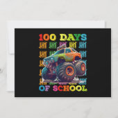Invitation 100 Jours D'École Monster Truck Enseignant Étudian (Devant)