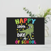 Invitation 100 jours d'école Trex 100e jour d'école (Debout devant)