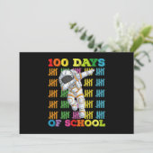 Invitation 100 Jours D'Enseignant D'Astronaut Scolaire (Debout devant)